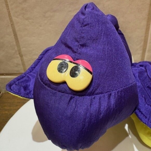 Vintage 1992 Puffalump Dinosaur Purple Fisher Price Plush PTERODACTYL Roars - Picture 2 of 10